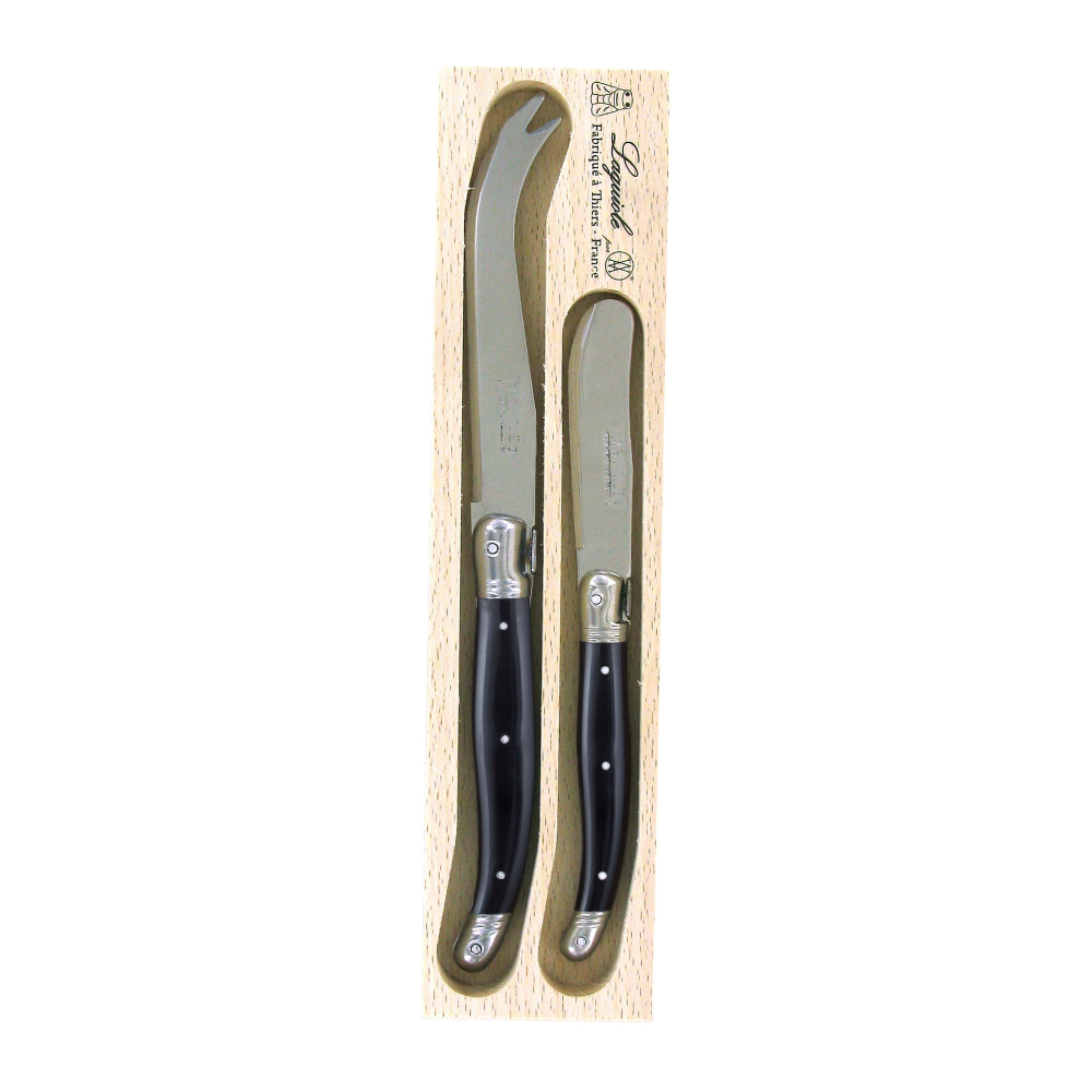 IS Albi Andre Verdier Debutant Cheese Knife Set 2pc Black | Merchants Homewares