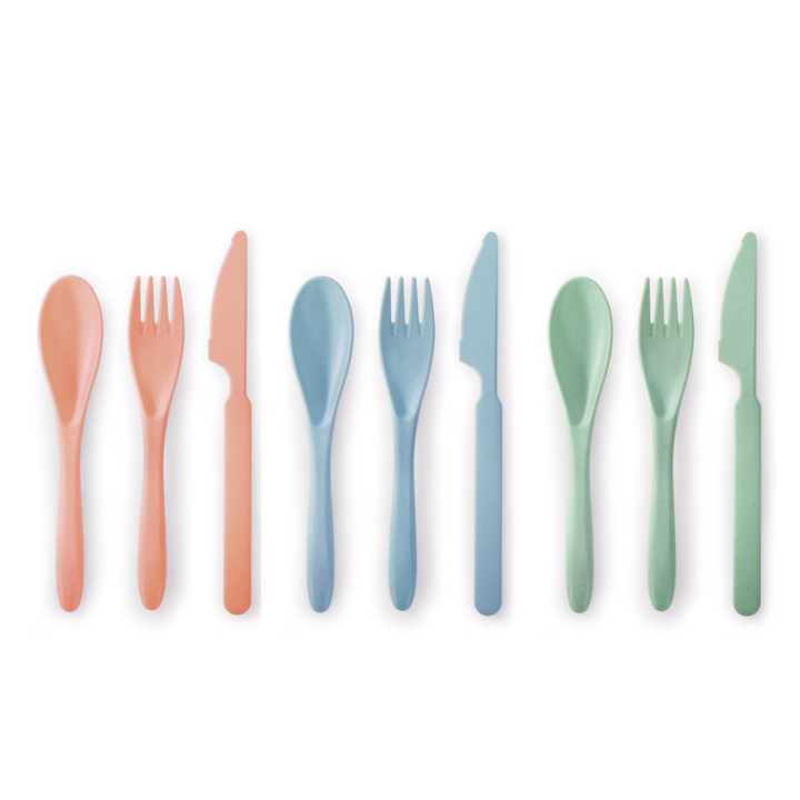 IS Albi For The Earth Wheat Straw Travel Cutlery Sets Unpackaged | Merchants Homewares