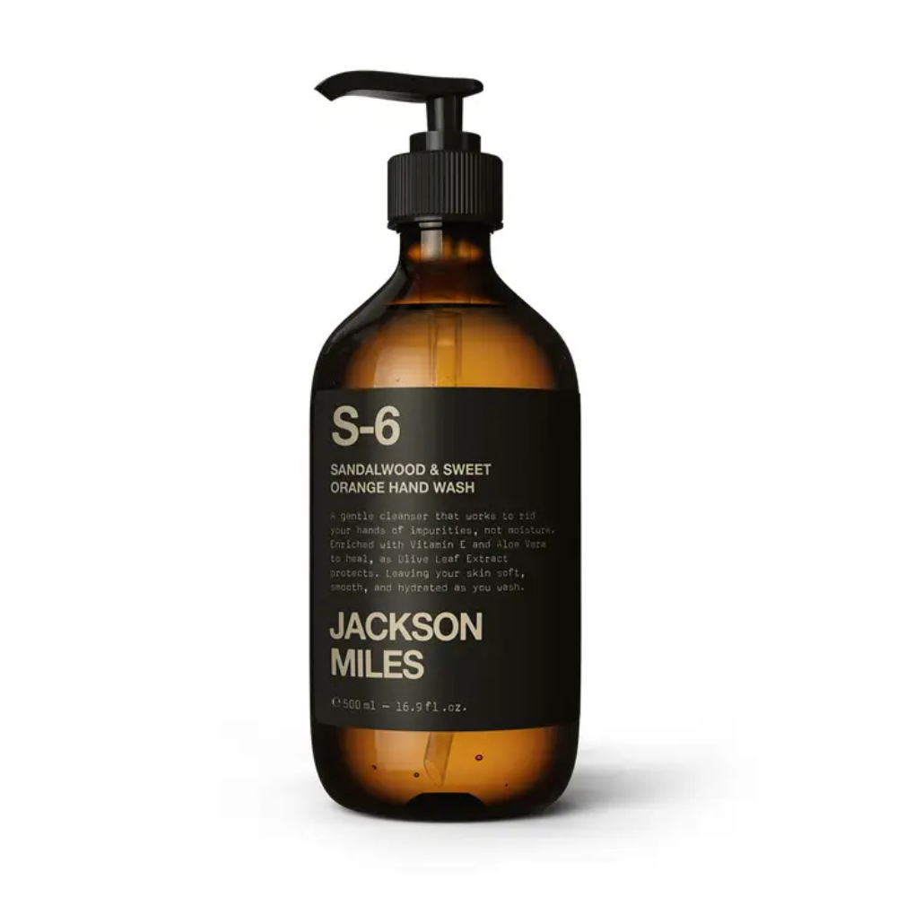 Jackson Miles S-6 Nourishing Hand Wash 500ml Sandalwood & Sweet Orange | Merchants Homewares