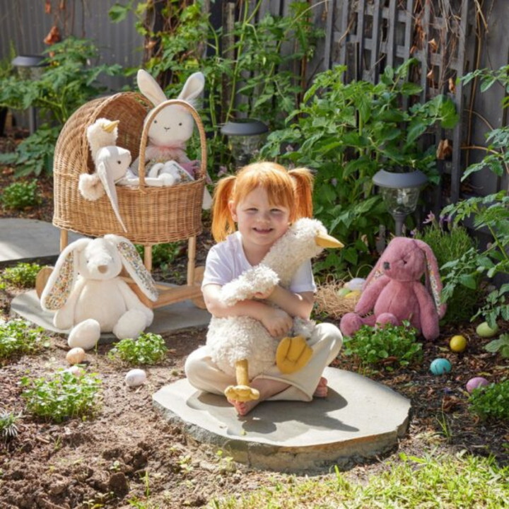 Jiggle and Giggle Floral White Bunny Medium Lifestyle | Merchants Homewares