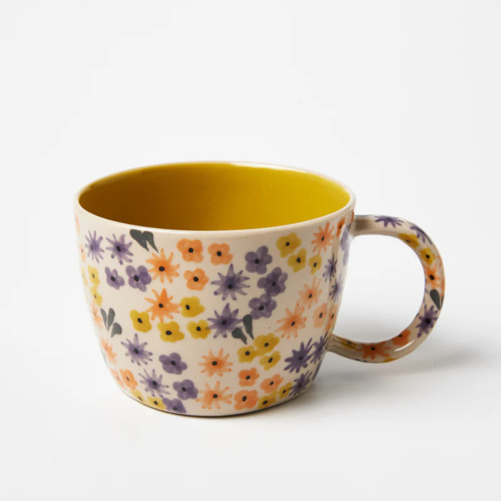 Jones & Co Ditsy Mug Chartreuse | Merchants Homewares