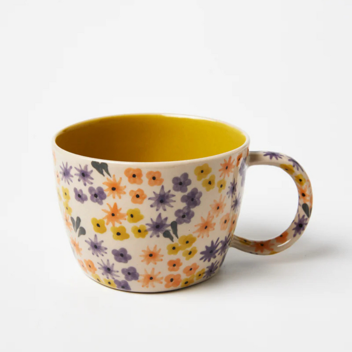 Jones & Co Ditsy Mug Chartreuse | Merchants Homewares