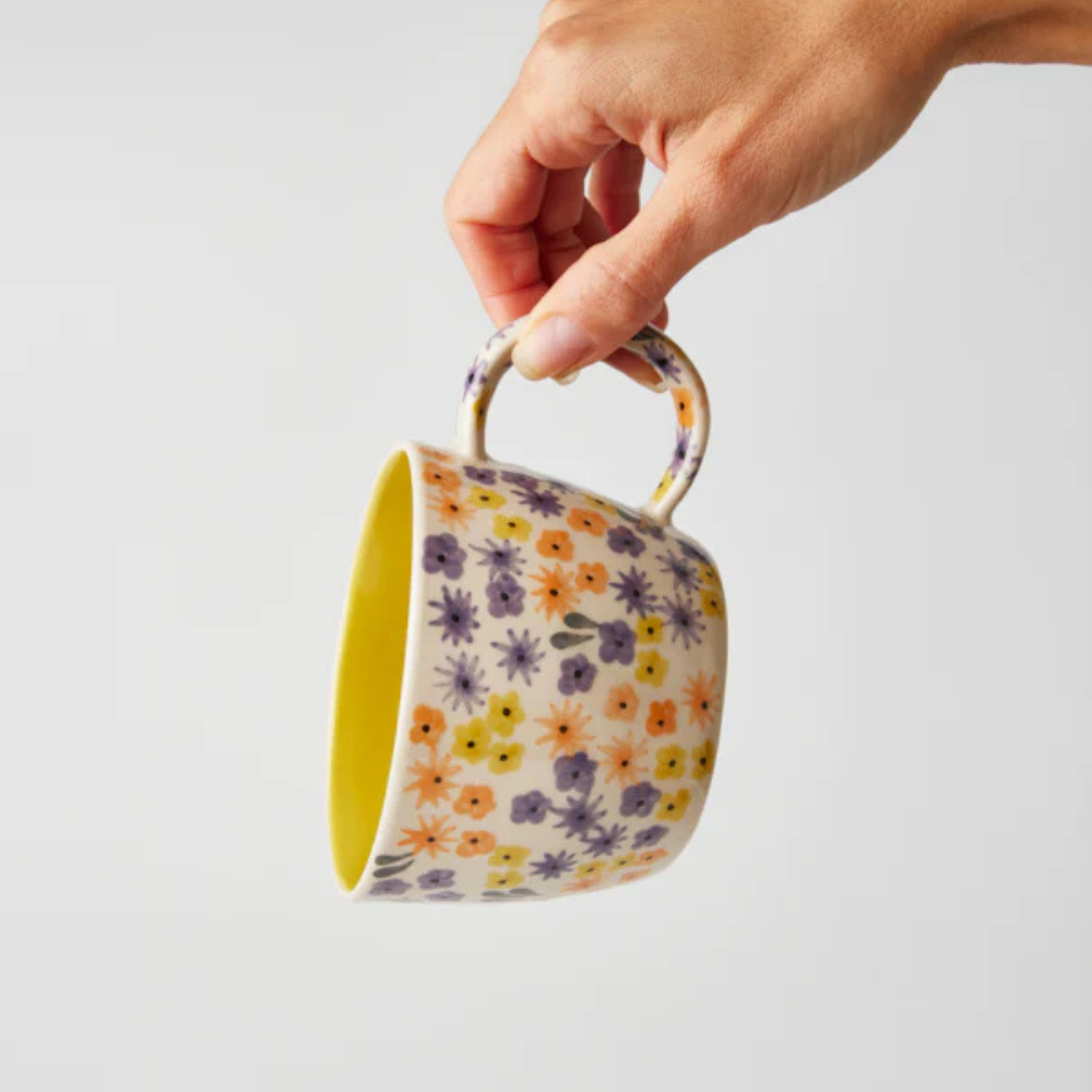 Jones & Co Ditsy Mug Chartreuse | Merchants Homewares