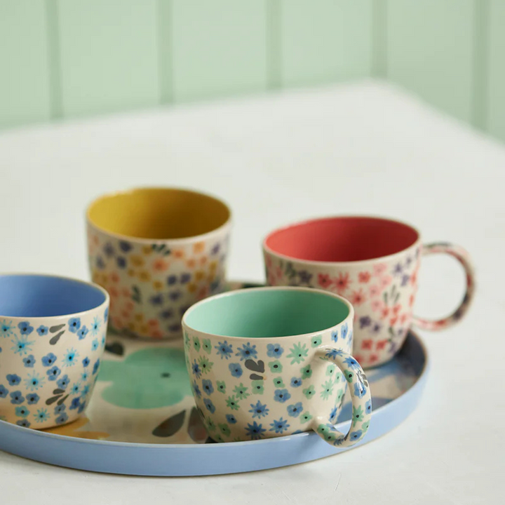 Jones & Co Ditsy Mug Periwinkle Lifestyle | Merchants Homewares