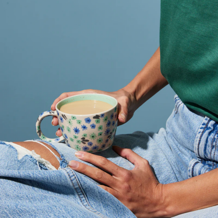 Jones & Co Ditsy Mug Mint Lifestyle | Merchants Homewares