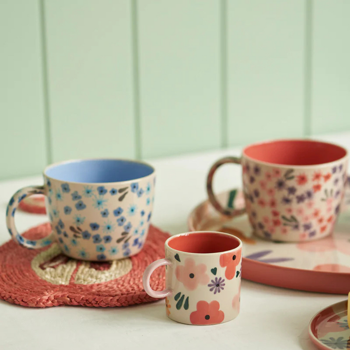 Jones & Co Ditsy Mug Periwinkle Lifestyle | Merchants Homewares