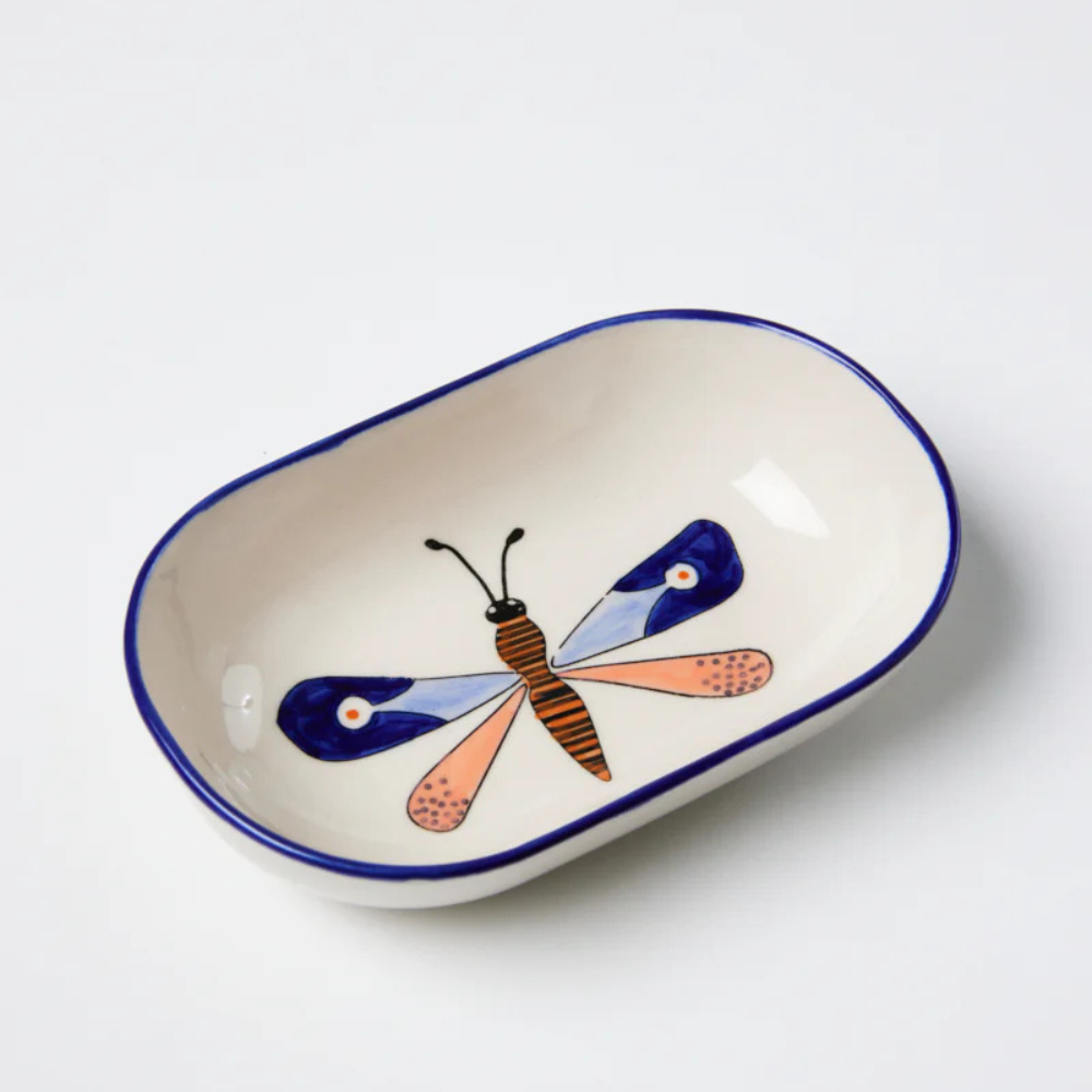 Jones & Co Moth Party Dish Blue | Merchants Homewares
