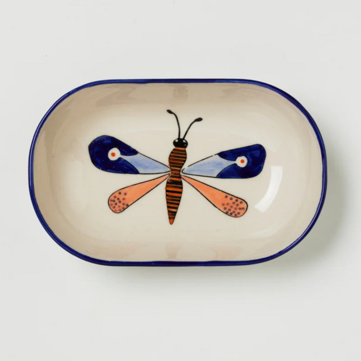 Jones & Co Moth Party Dish Blue | Merchants Homewares