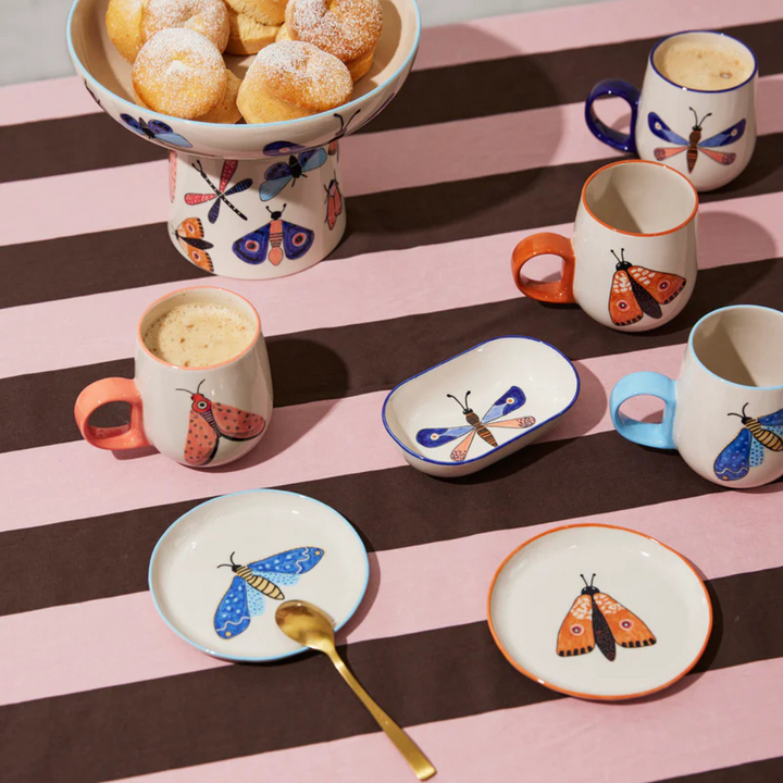 Jones & Co Moth Party Dish Blue Lifestyle | Merchants Homewares