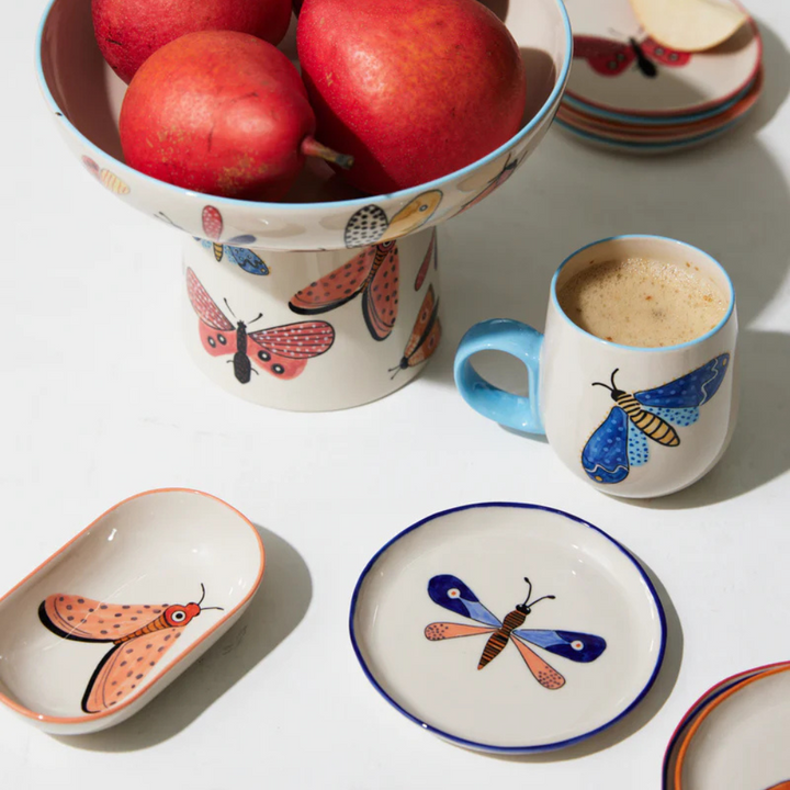 Jones & Co Moth Party Tray Blue Lifestyle | Merchants Homewares