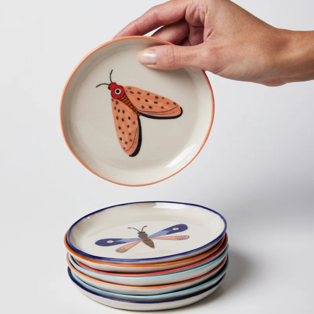 Jones & Co Moth Party Tray Blue Lifestyle | Merchants Homewares