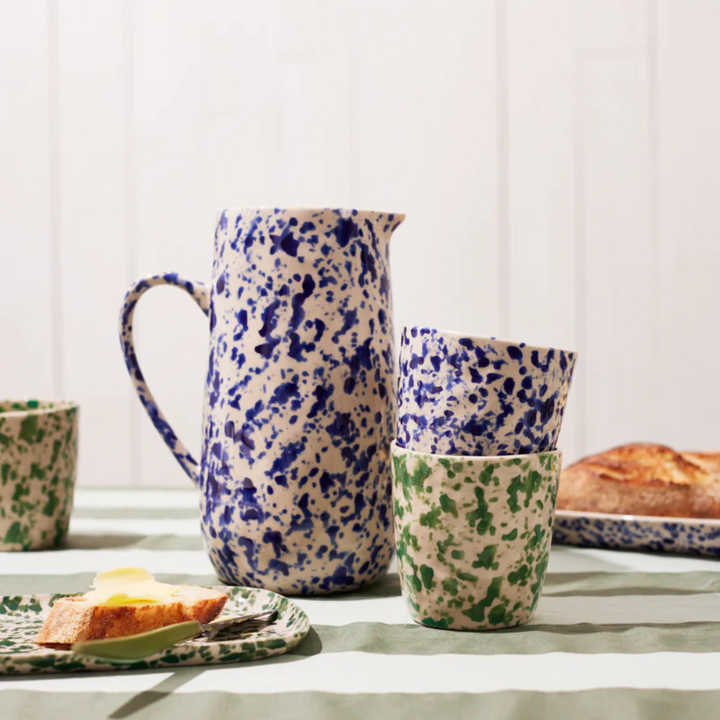 Jones & Co Splatter Jug Blue Lifestyle | Merchants Homewares