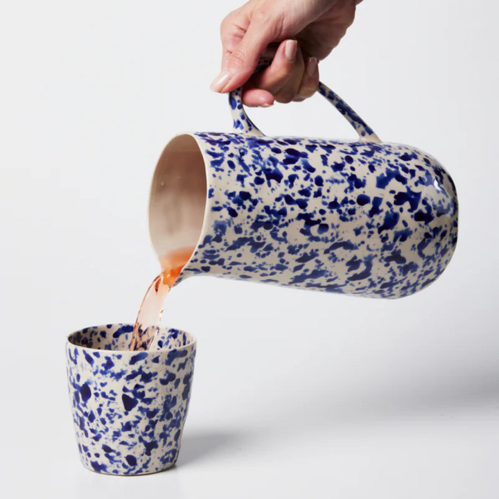 Jones & Co Splatter Jug Blue Lifestyle | Merchants Homewares