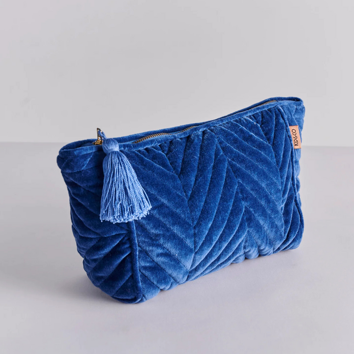 Kip & Co Velvet Toiletry Bag Ocean Dreamer | Merchants Homewares
