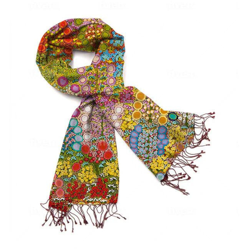 Koh Living Aboriginal Wild Flowers Scarf | Merchants Homewares