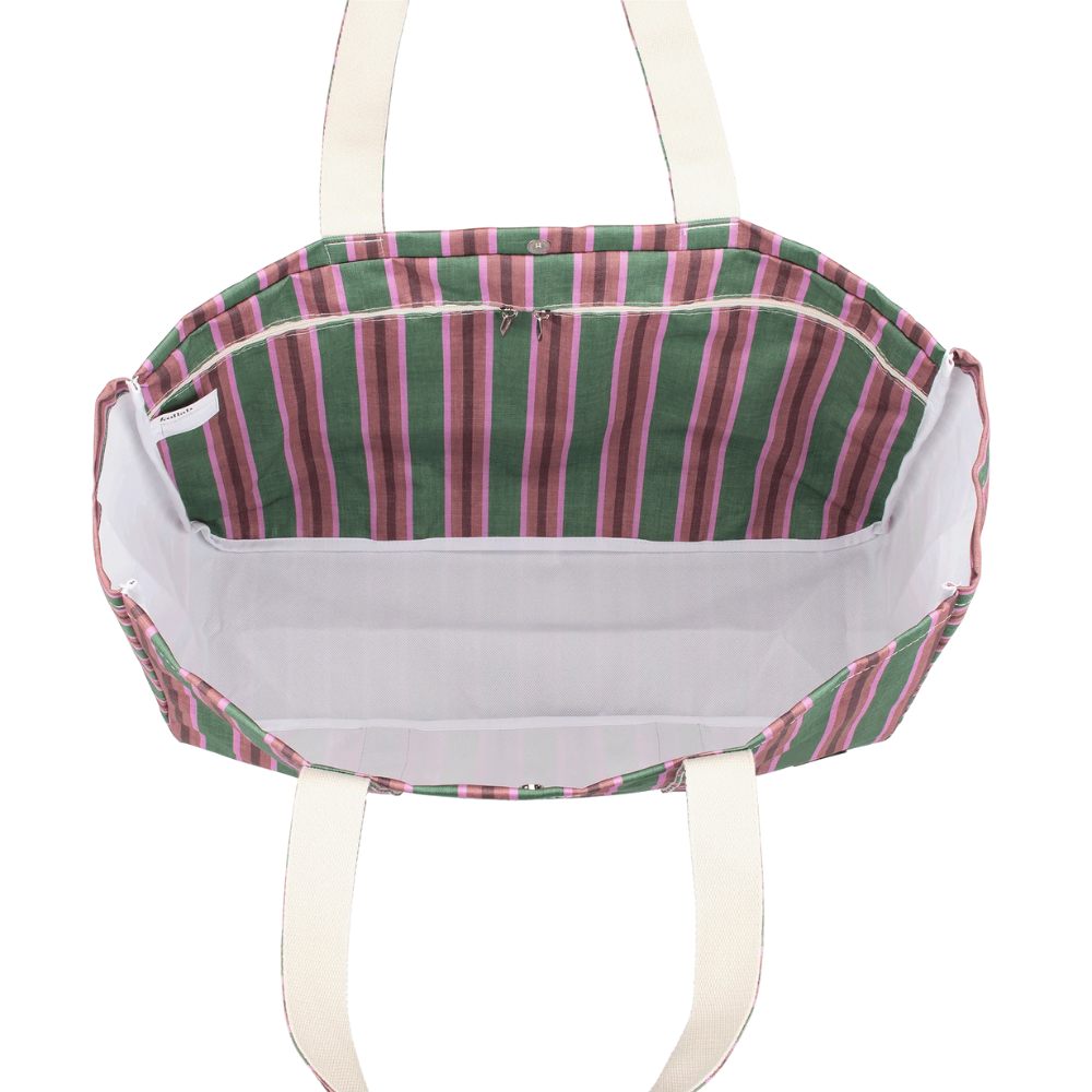 Kollab Carryall Cargo Forest Stripe Open | Merchants Homewares