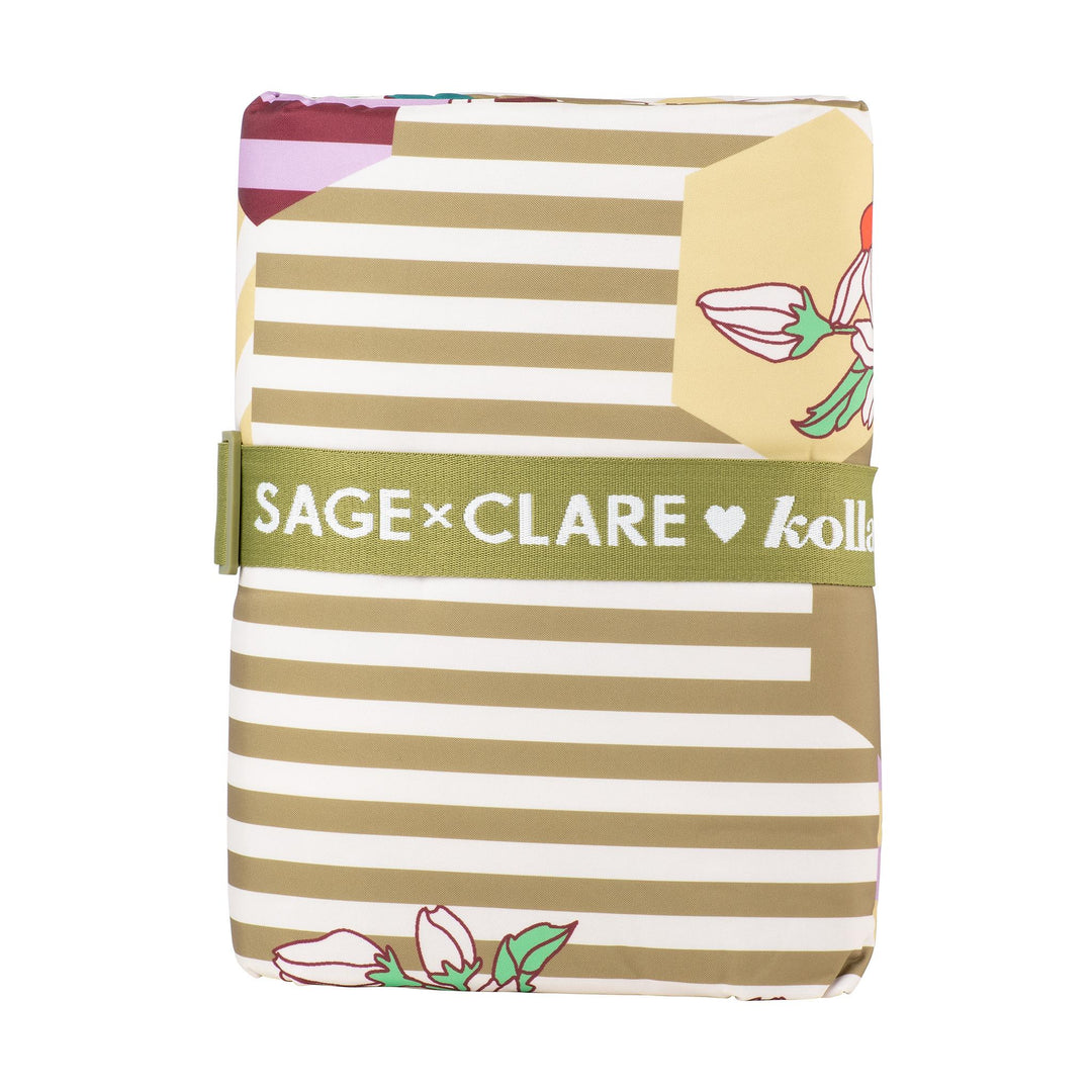Kollab Holiday Fringed Picnic Mat Sage x Clare Portofino | Merchants Homewares