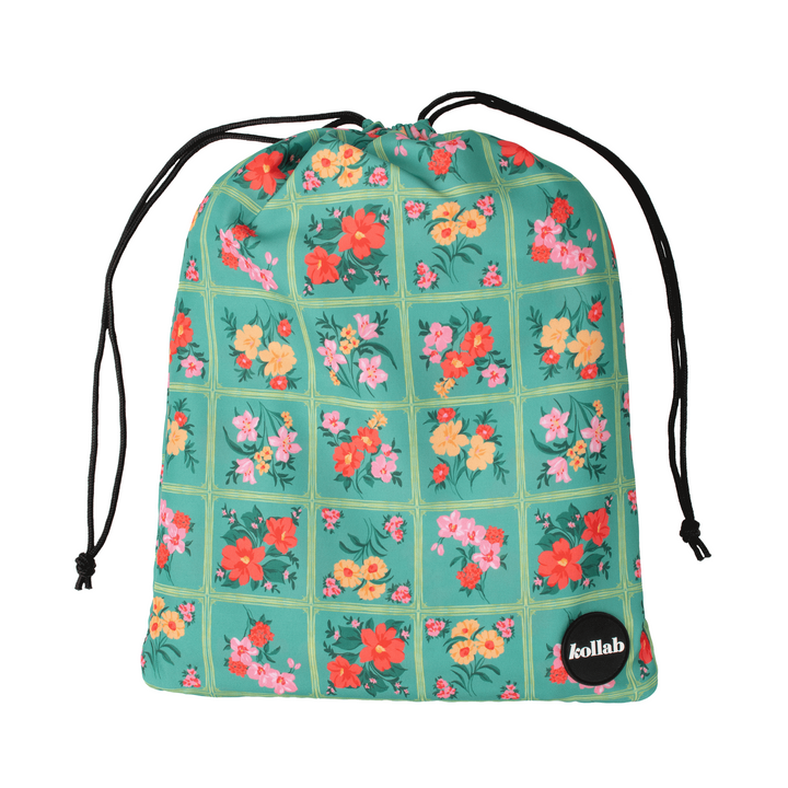 Kollab Holiday Fringed Tablecloth Vintage Patch Bag | Merchants Homewares