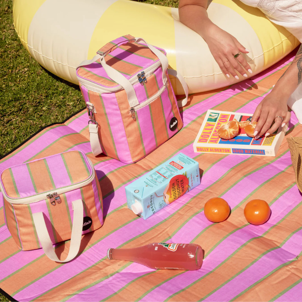 Kollab Holiday Mini Cooler Sunset Stripe Lifestyle | Merchants Homewares