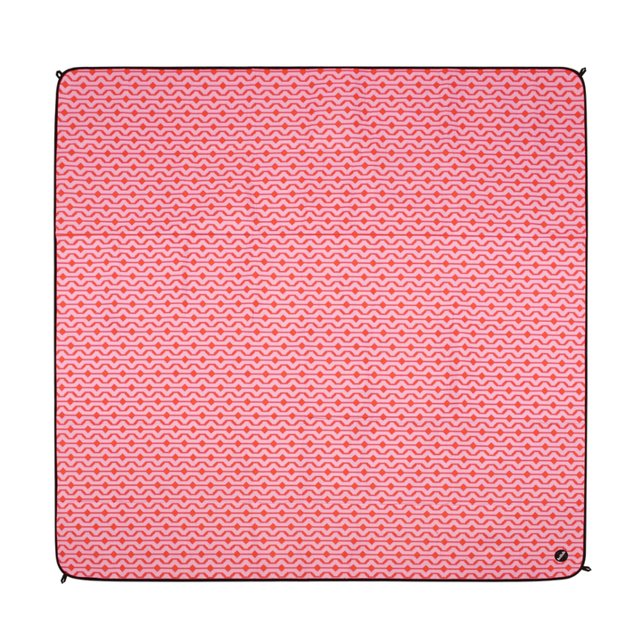 Kollab Holiday Picnic Mat Cherry Zig Zag Open | Merchants Homewares