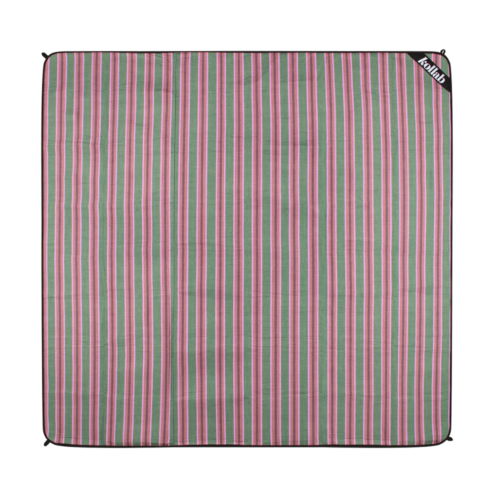 Kollab Holiday Picnic Mat Forest Stripe Open | Merchants Homewares