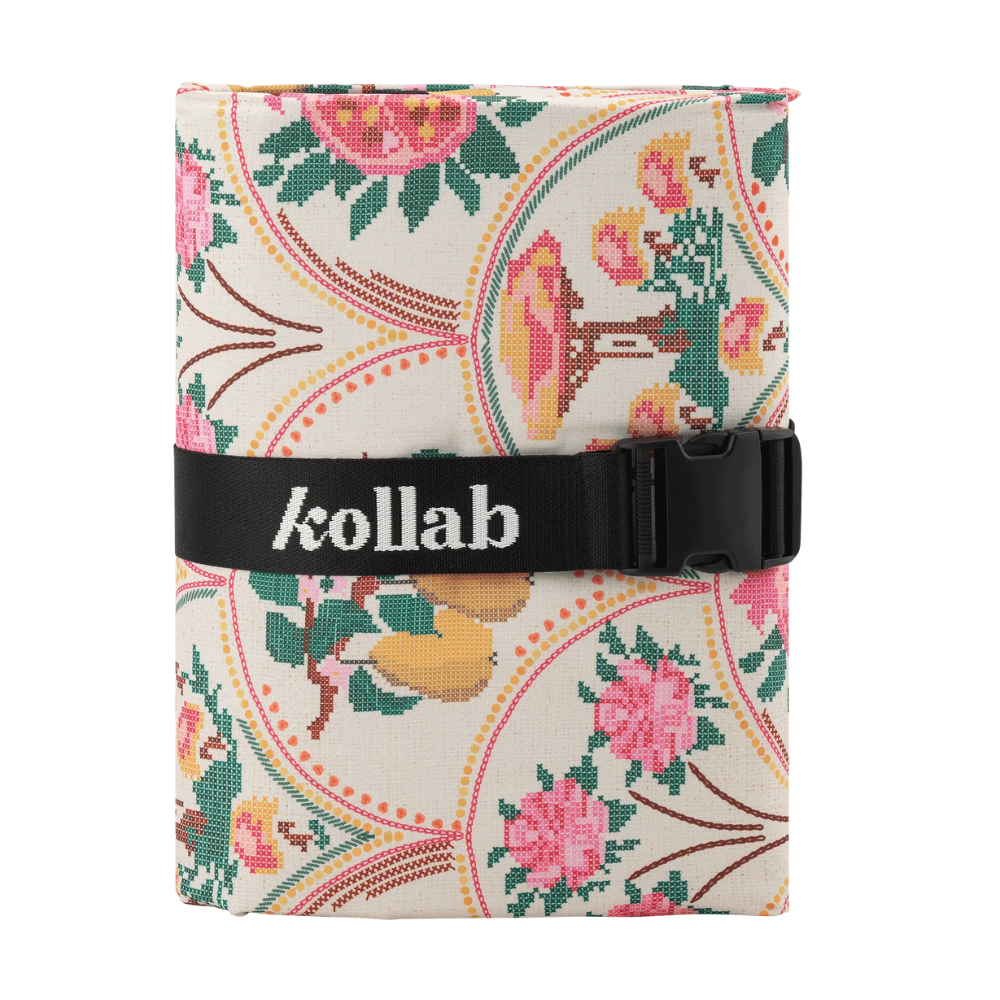 Kollab Holiday Picnic Mat Needlepoint Garden | Merchants Homewares