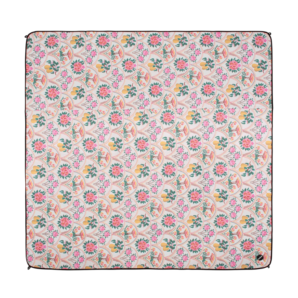 Kollab Holiday Picnic Mat Needlepoint Garden Open | Merchants Homewares