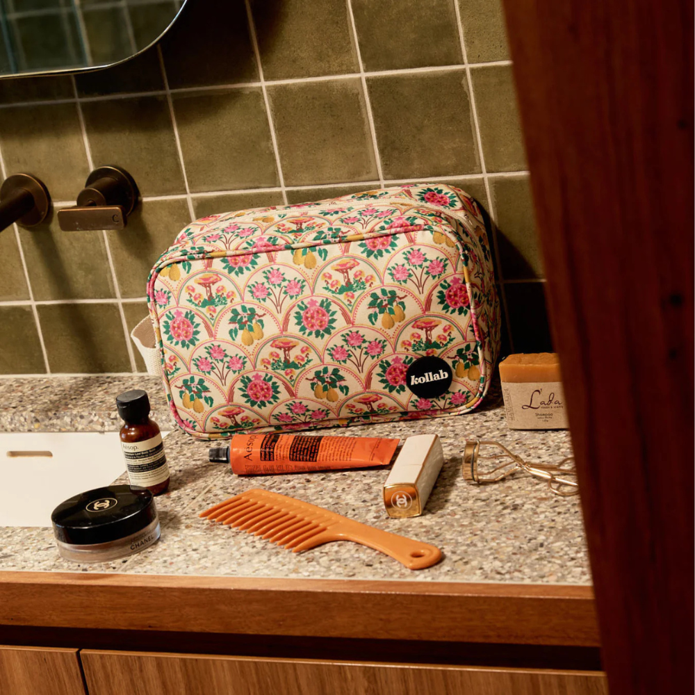 Kollab Holiday Travel Bag Needlepoint Garden Lifestyle | Merchants Homewares