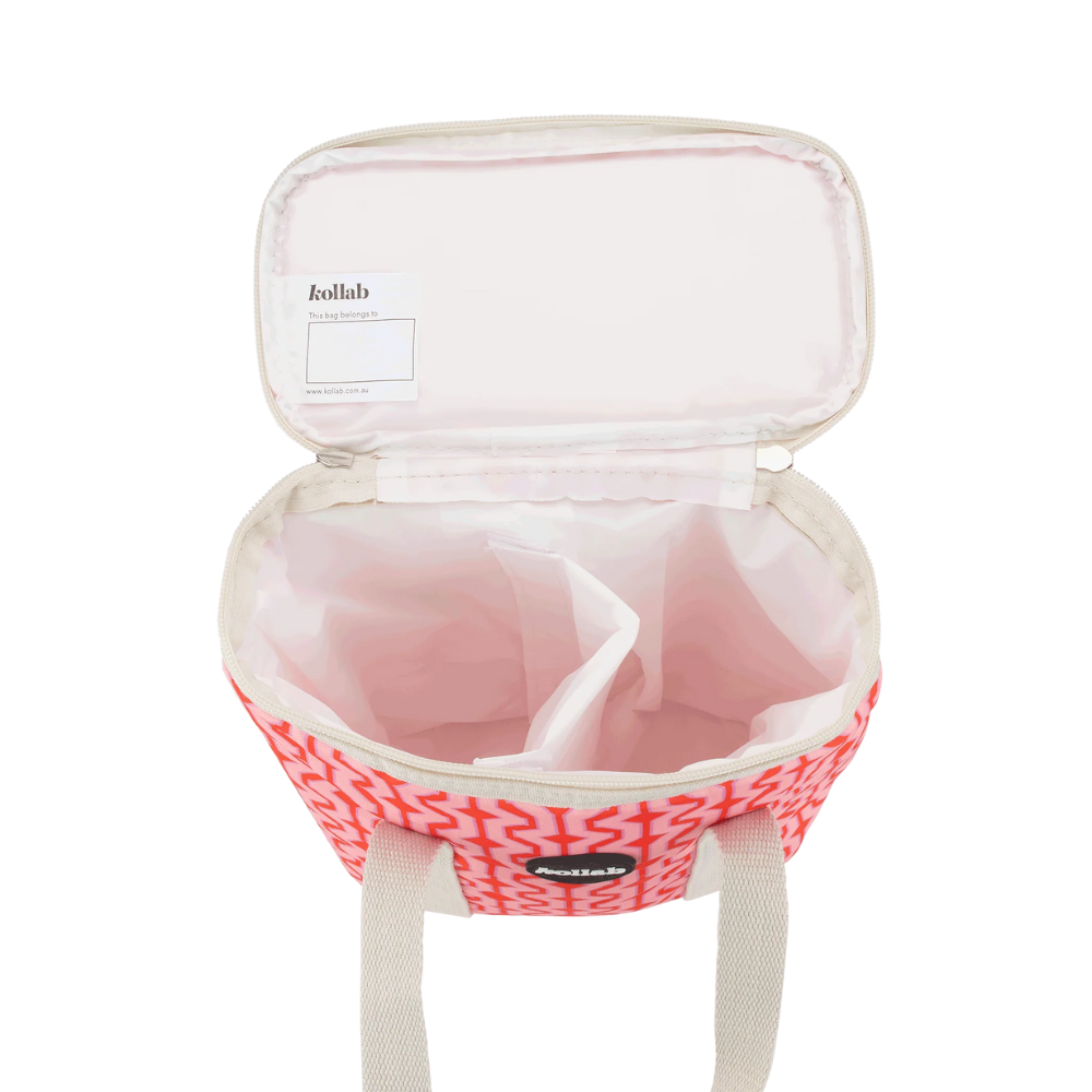 Kollab Holiday Wine Cooler Cherry Zig Zag Open | Merchants Homewares