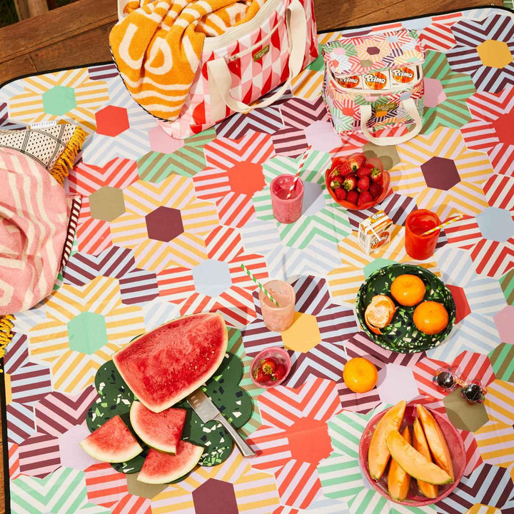 Kollab Holiday Picnic Mat Sage x Clare & Kollab Tessa Lifestyle | Merchants Homewares