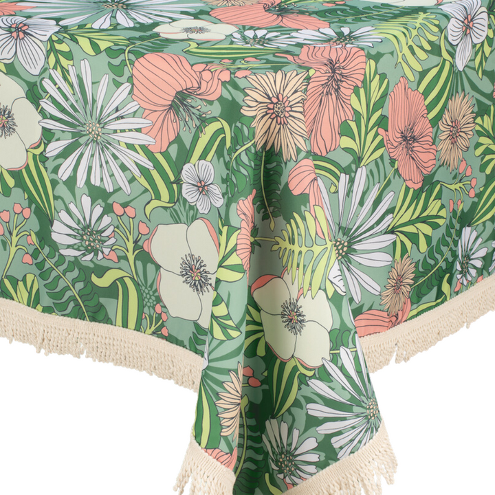 Kollab Holiday Fringed Tablecloth Magical Garden | Merchants Homewares