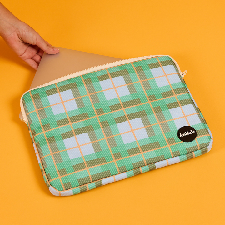 Kollab Holiday Laptop Case Ocean Check Lifestyle | Merchants Homewares