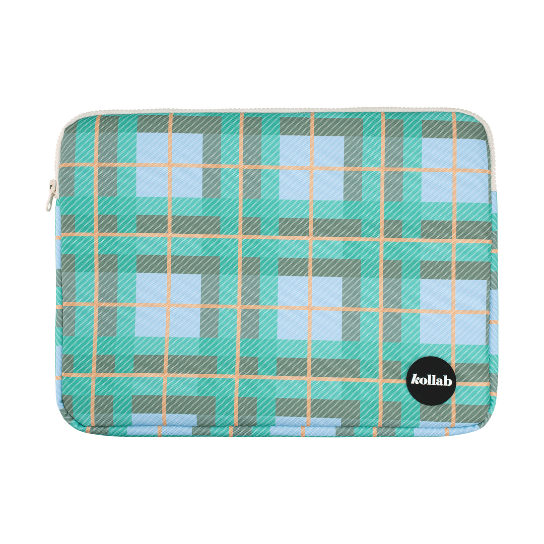 Kollab Holiday Laptop Case Ocean Check | Merchants Homewares
