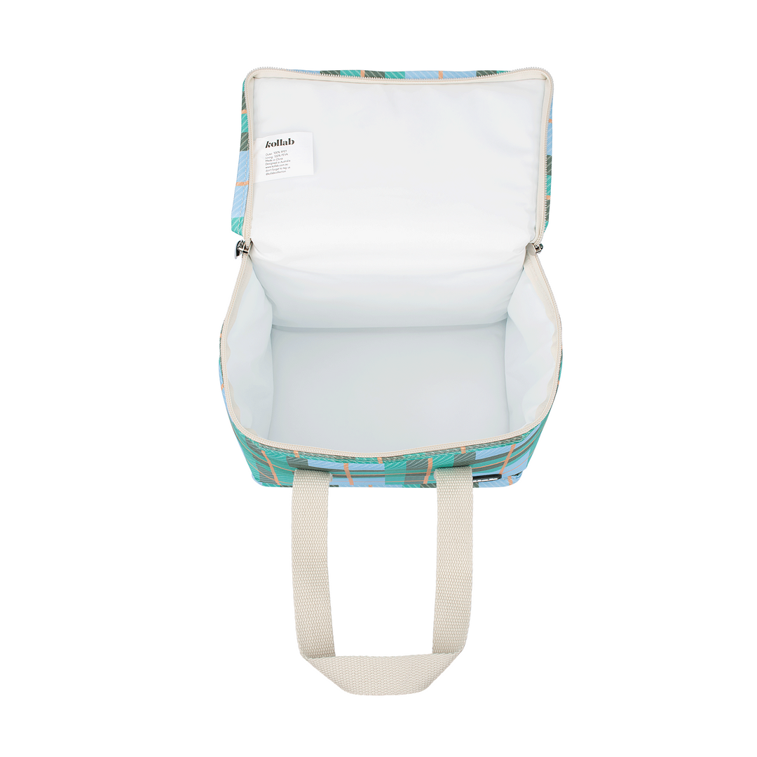 Kollab Holiday Lunch Box Ocean Check Open | Merchants Homewares