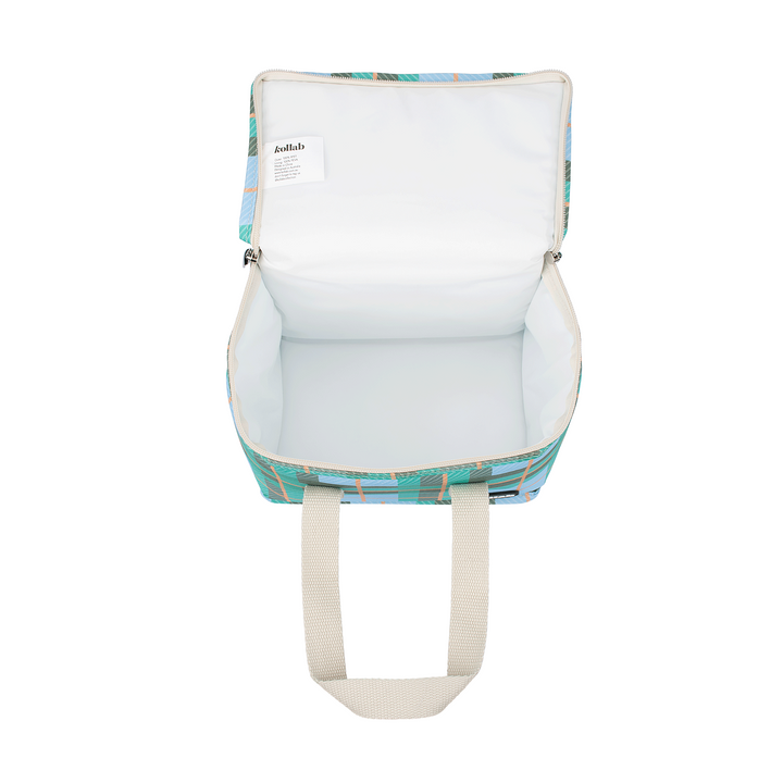 Kollab Holiday Lunch Box Ocean Check Open | Merchants Homewares