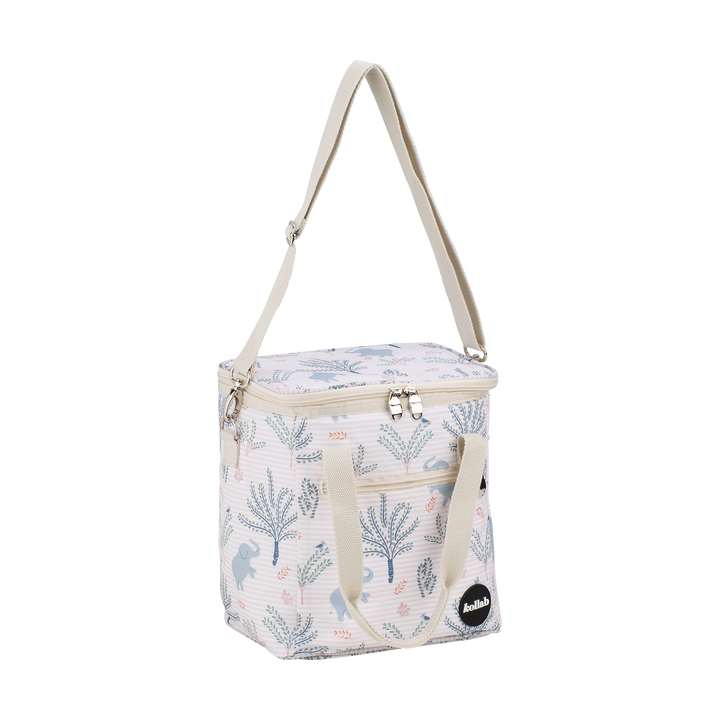 Kollab Holiday Mini Cooler Elephant Forest With Strap | Merchants Homewares