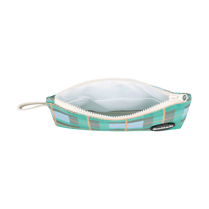 Kollab Holiday Mini Pouch Ocean Check Open | Merchants Homewares