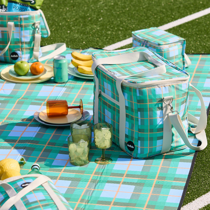 Kollab Holiday Picnic Mat Ocean Check Lifestyle | Merchants Homewares