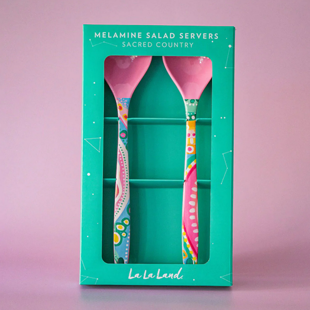 La La Land Salad Servers Sacred Country Packaged | Merchants Homewares