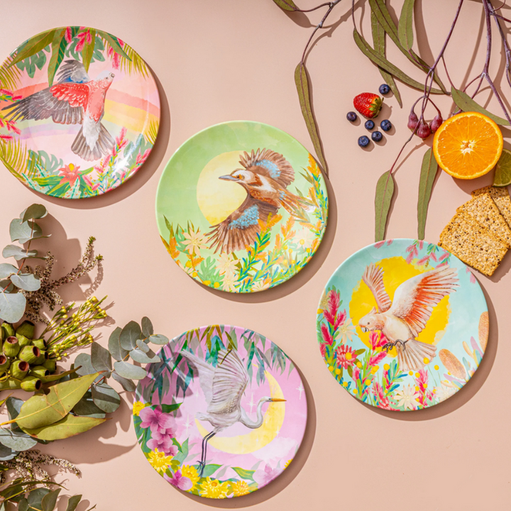 La La Land Set of 4 Plate Set Mother Nature Lifestyle | Merchants Homewares