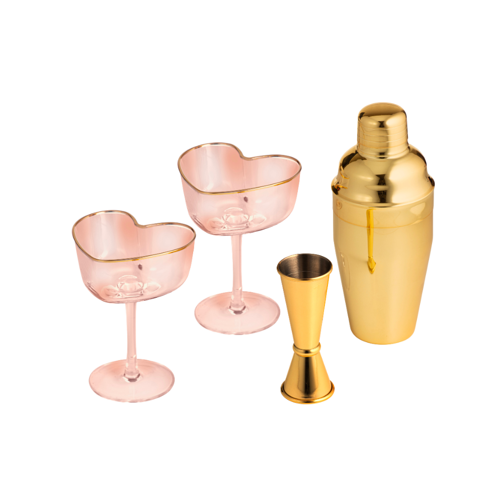 Ladelle Amour 4pc Cocktail Set Pink | Merchants Homewares