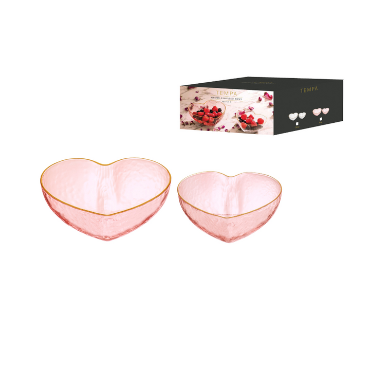 Ladelle Amour Assorted 2pk Bowl Pink With Packaging | Merchants Homewares