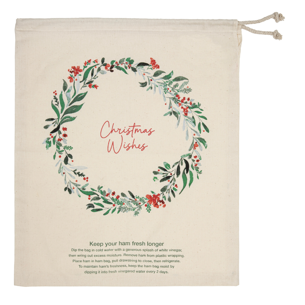 Ladelle Festive Fun Ham Bag Christmas Wishes | Merchants Homewares