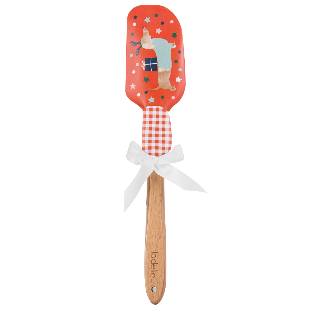 Ladelle Festive Fun Spatula Set Dachshund With Present | Merchants Homewares