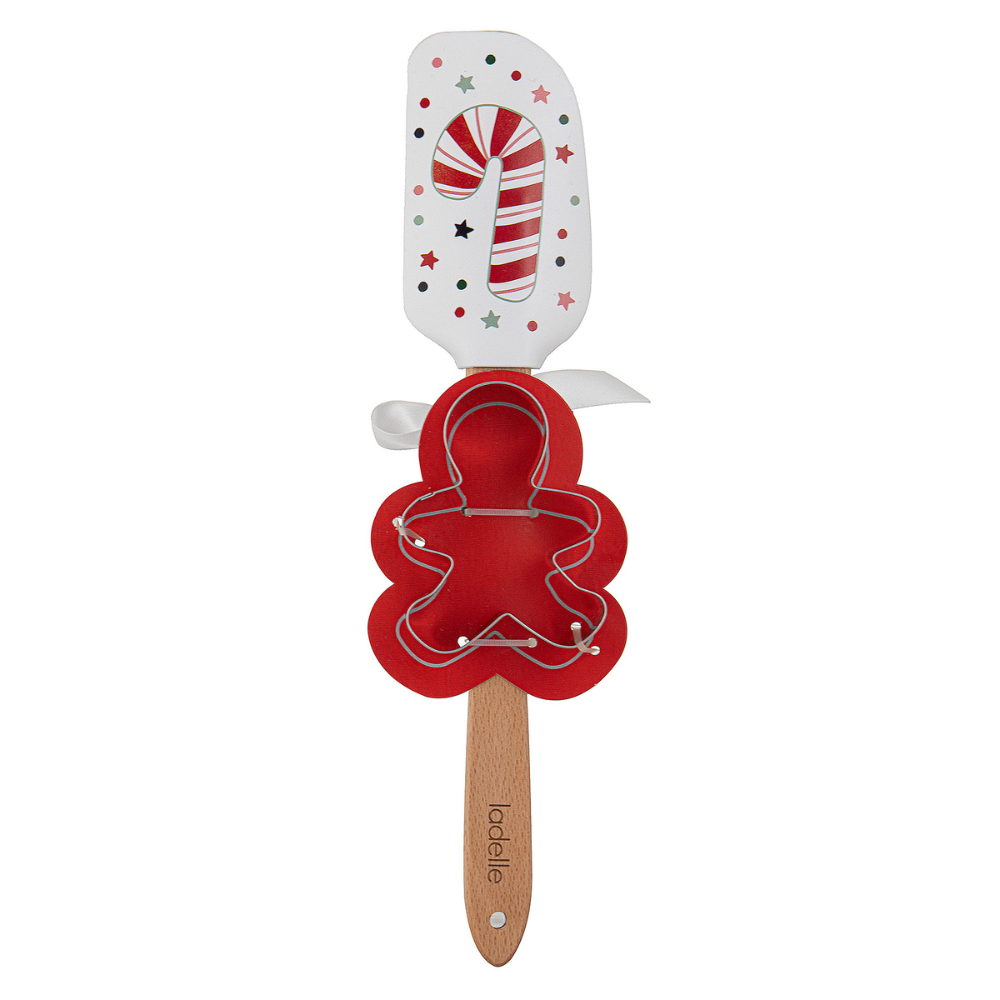 Ladelle Festive Fun Spatula & Cookie Cutter Set Candy Cane | Merchants Homewares