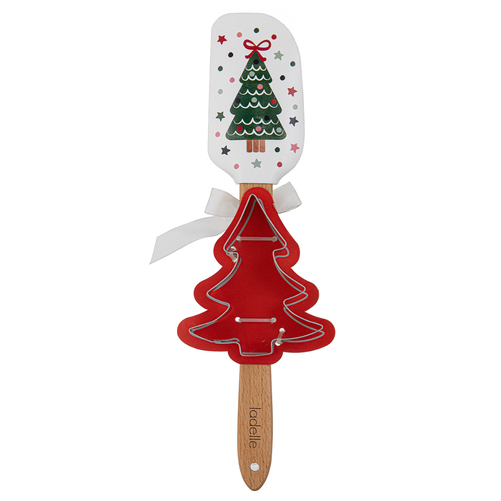 Ladelle Festive Fun Spatula & Cookie Cutter Set Christmas Tree | Merchants Homewares