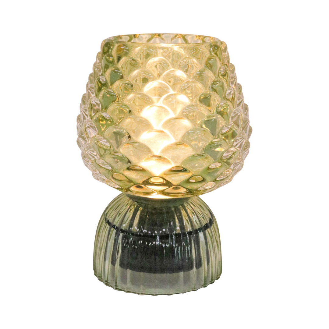 Lavida LED Scallop Glass Lamp Sage | Merchants Homewares