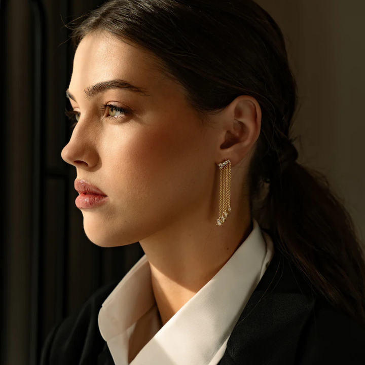 Liberté Greer Gold Multi Drop Earring Lifestyle | Merchants Homewares