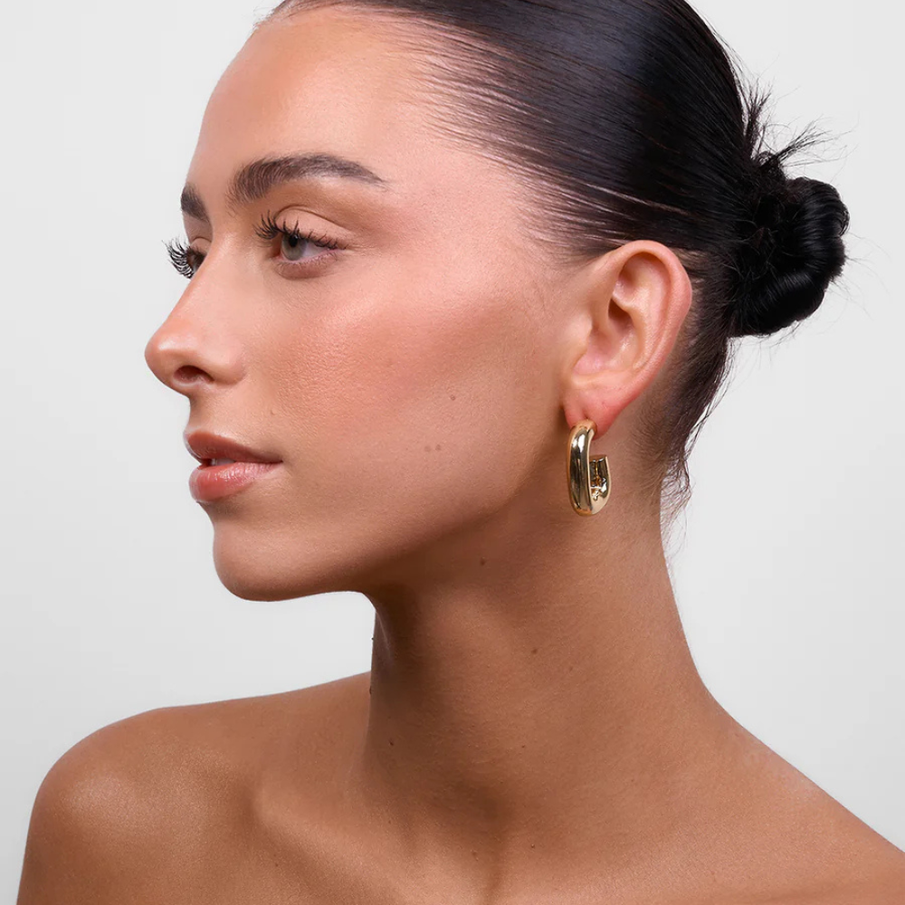 Liberté Kate Gold Square Hoop | Merchant Homewares