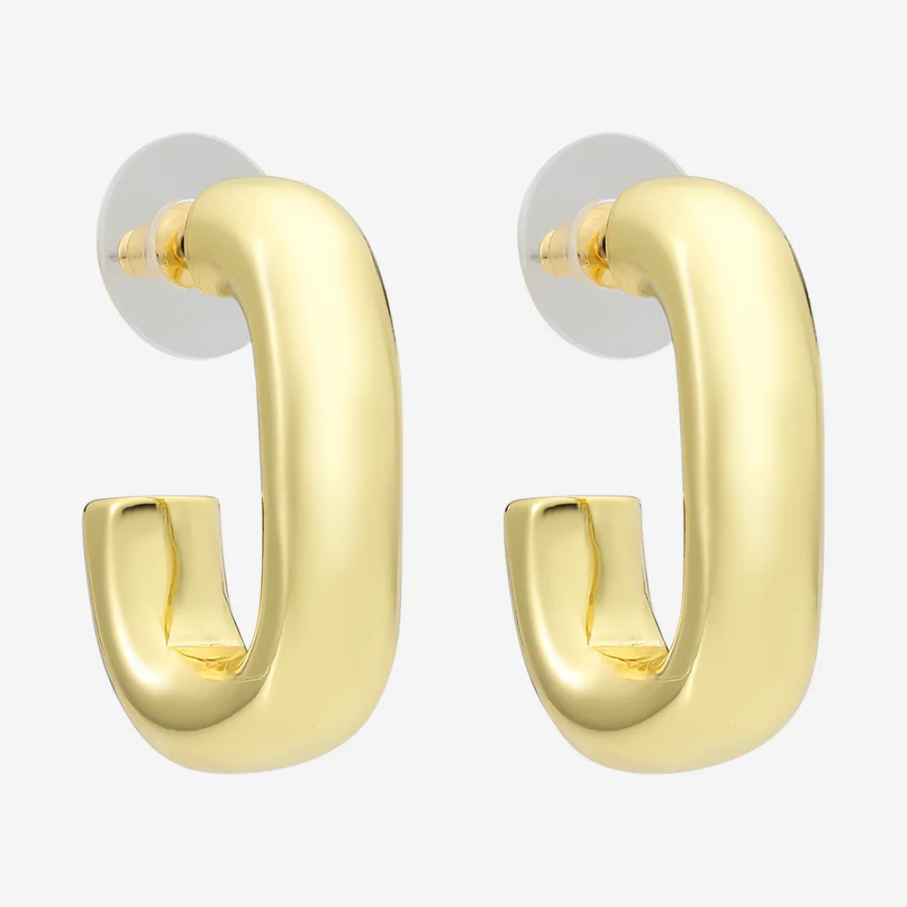 Liberté Kate Gold Square Hoop | Merchant Homewares